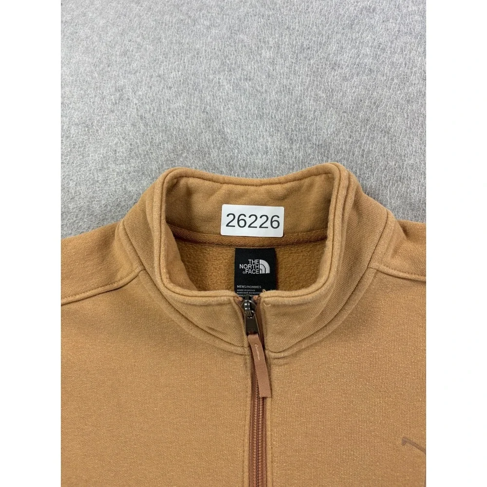 The North Face Stitched‎ Logo 1/2 Zip Pullover Sweatshirt (Men's Large) Brown